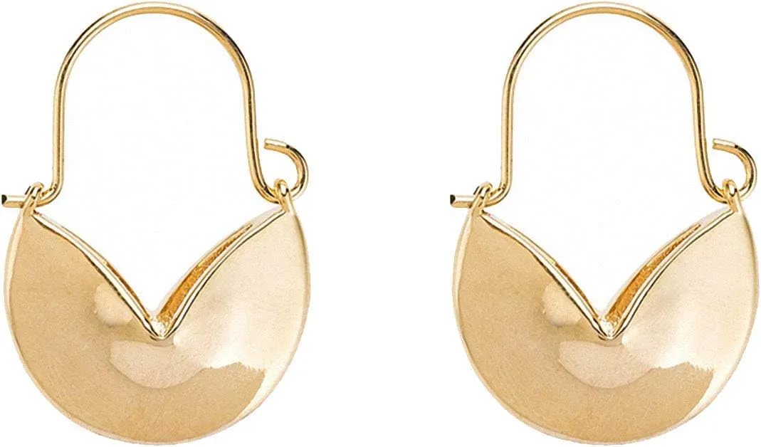 Metal Hanging Hoop Earrings Women Statement Geometric Earring Minimalist Earring