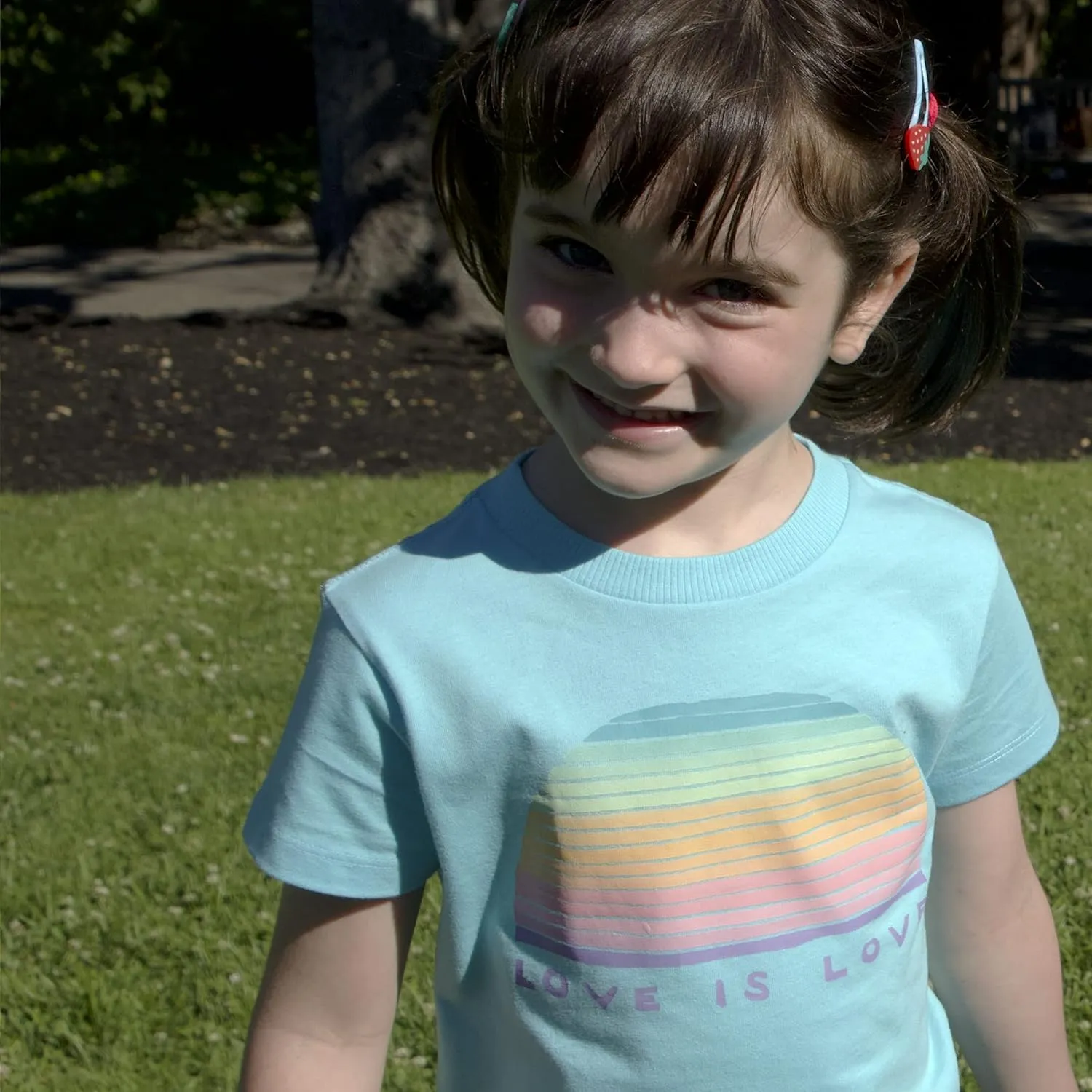 Mightly Girls' Crewneck Short Sleeve T Shirts | 100% Organic Cotton, Colorful Casual Clothes, Soft & Basic Crewneck Tee
