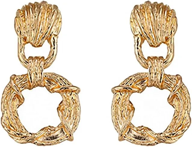 Minimalist Geometric Hollow Dangle Earrings Golden Earrings Boucle Statement Earrings