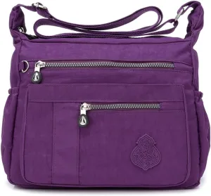 MINTEGRA Crossbody Bag for Women Nylon Waterproof Shoulder Purse Messenger Bag Lightweight Pocketbooks