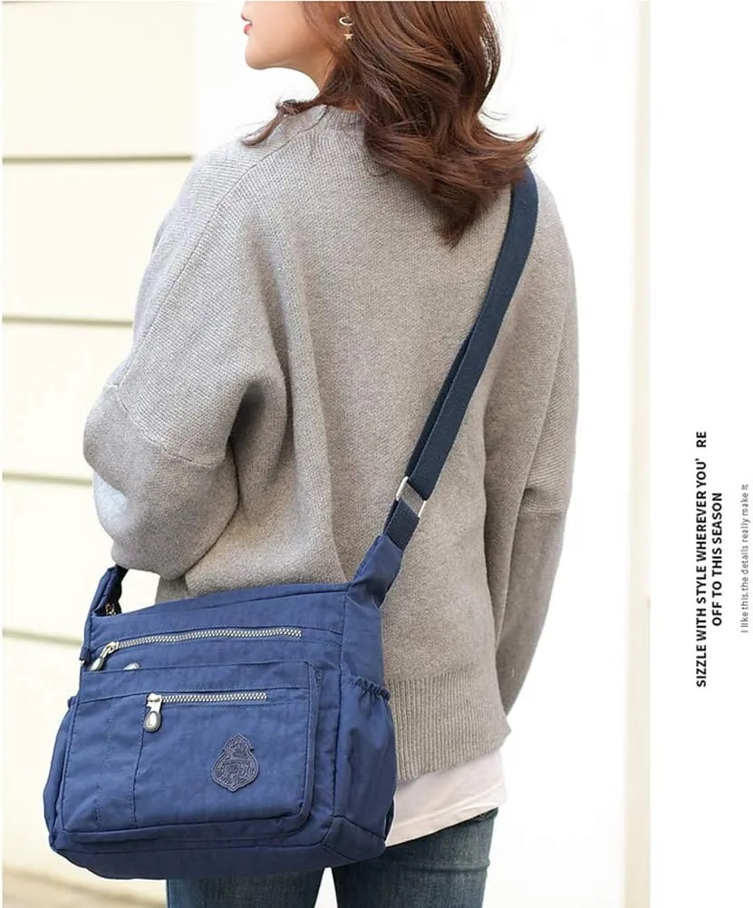 MINTEGRA Crossbody Bag for Women Nylon Waterproof Shoulder Purse Messenger Bag Lightweight Pocketbooks