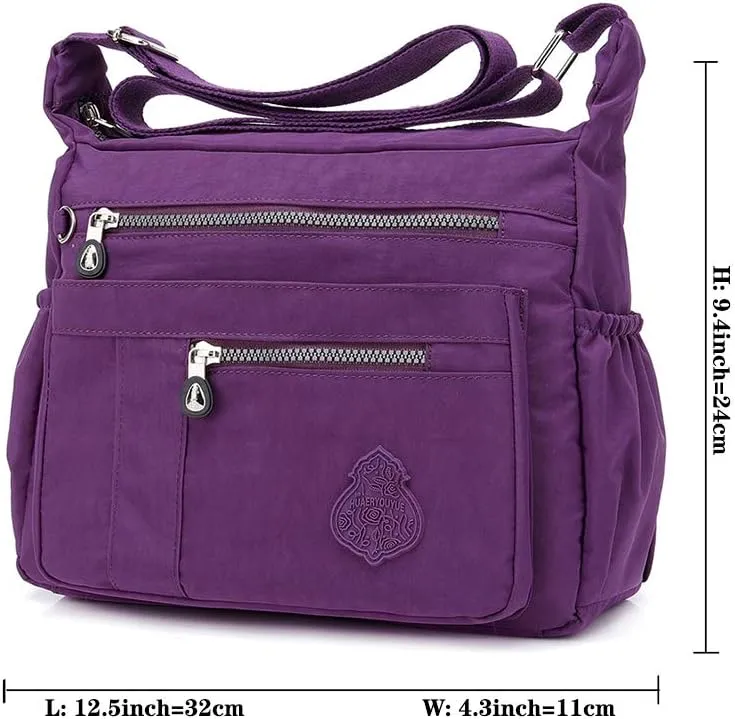 MINTEGRA Crossbody Bag for Women Nylon Waterproof Shoulder Purse Messenger Bag Lightweight Pocketbooks
