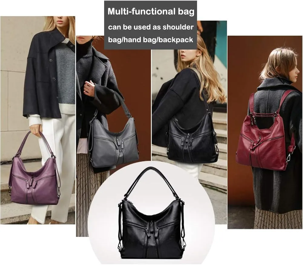 MINTEGRA Handbags Bag for Women Shoulder Bag Rucksack PU Leather Backpack Tote Bag Satchel Purses