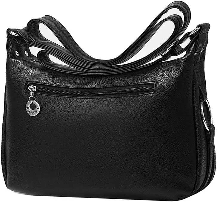 MINTEGRA Women Crossbody Bag Leather Handbag Pocketbook Lightweight Shoulder Purse