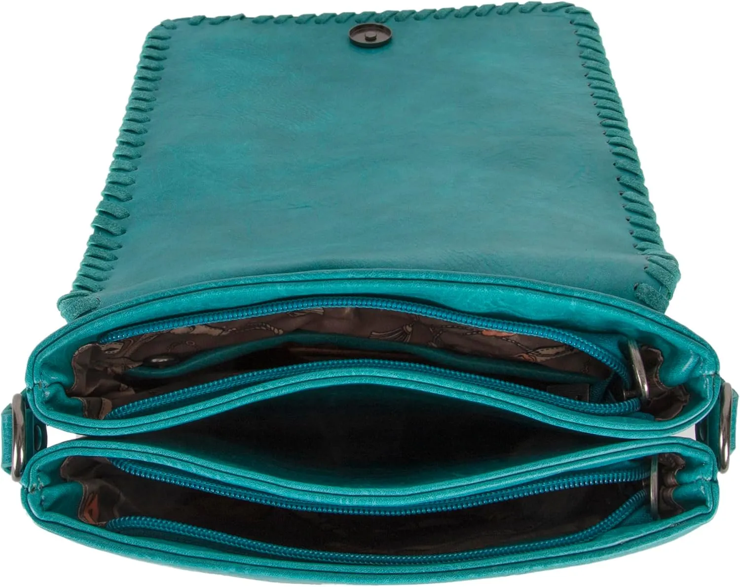 Montana West Crossbody Bags for Women with Dual Compartments Western Cross Body Purse with Leopard Print Guitar Strap