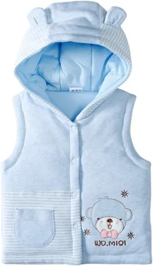 Monvecle Baby to Toddler Hooded Vests Unisex Infants Sleeveless Padded Waistcoat