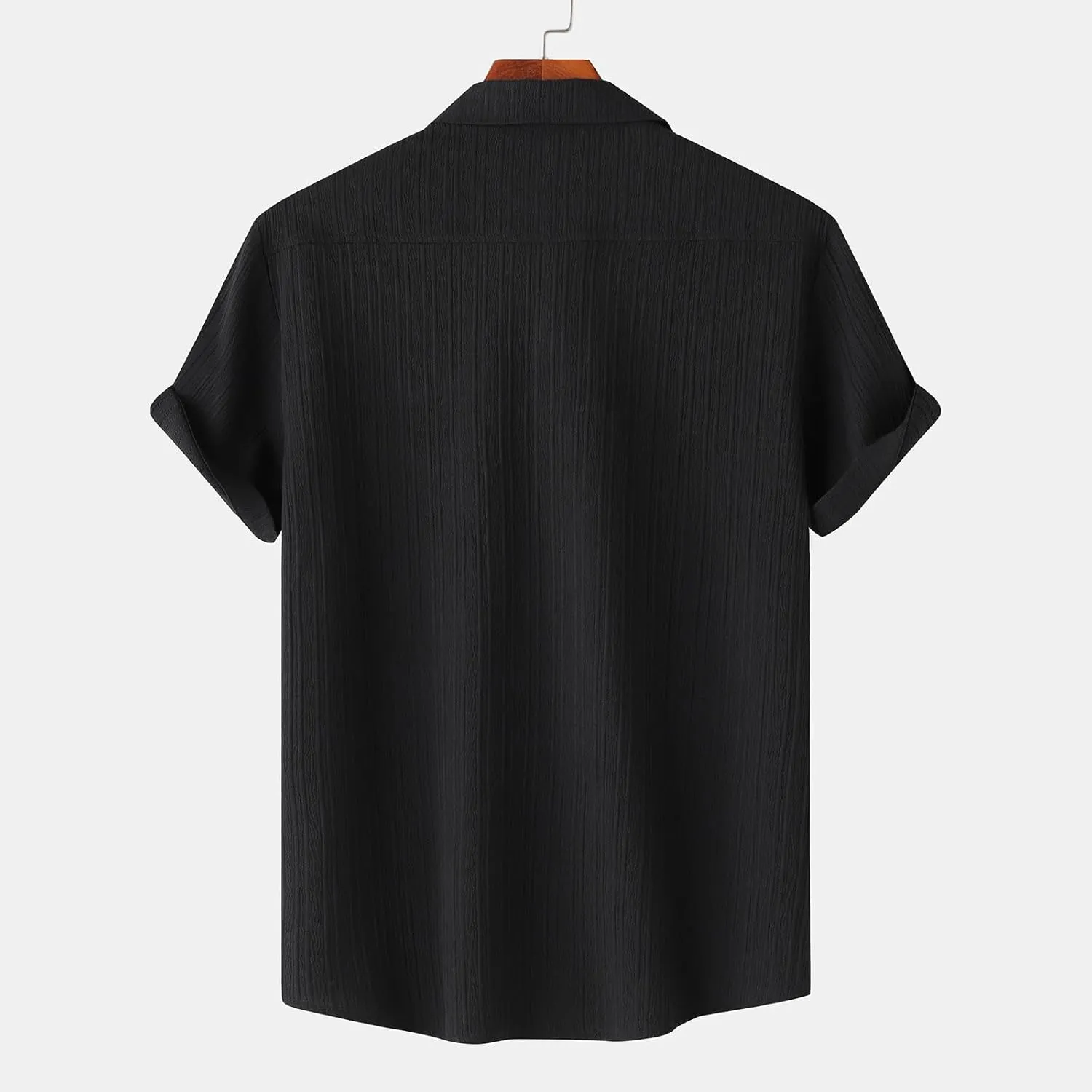 Muscularfit Slim Fit Dress Shirts for Men 2024 Casual Short Sleeve Button Down Shirt Summer Regular Fit Solid Collar Shirts