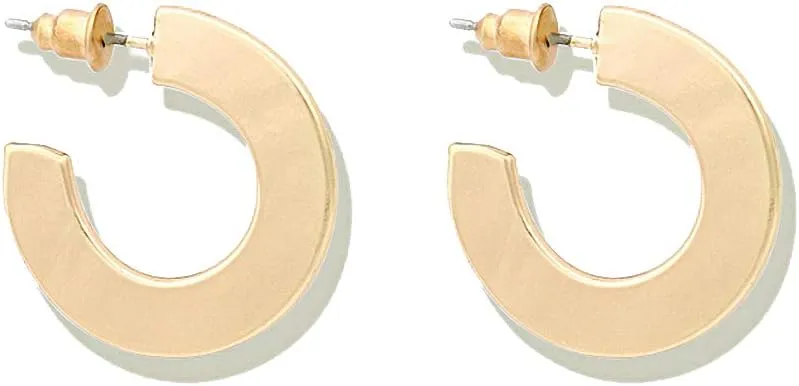 Open Round Circle Hoop Earrings Women Chic Earrings Minimalist Geometric Earrings