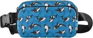 Orca Killer Whale Blue Fanny Packs Women Waterproof Belt Bag Hip Pouch Cute Waist Pouches for Men
