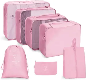 Packing Cubes for Suitcases 7 Pcs Storage Shoe Bag, Makeup Bag, Clothing Underwear Bag, for Man Woman