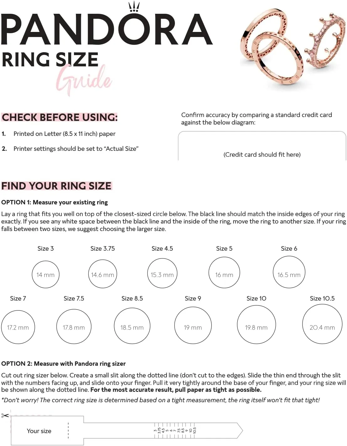Pandora Princess Wishbone Ring - Rose Gold Ring for Women - Layering Ring - Gift for Her - 14k Rose with Clear Cubic Zirconia - With Gift Box