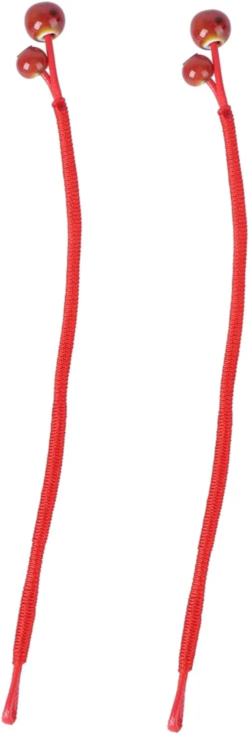 PartyKindom 2pcs Handmade Red Rope Wristband Ceramic Braided Rope Bangle Bracelet for Couples Simple Style Decorative