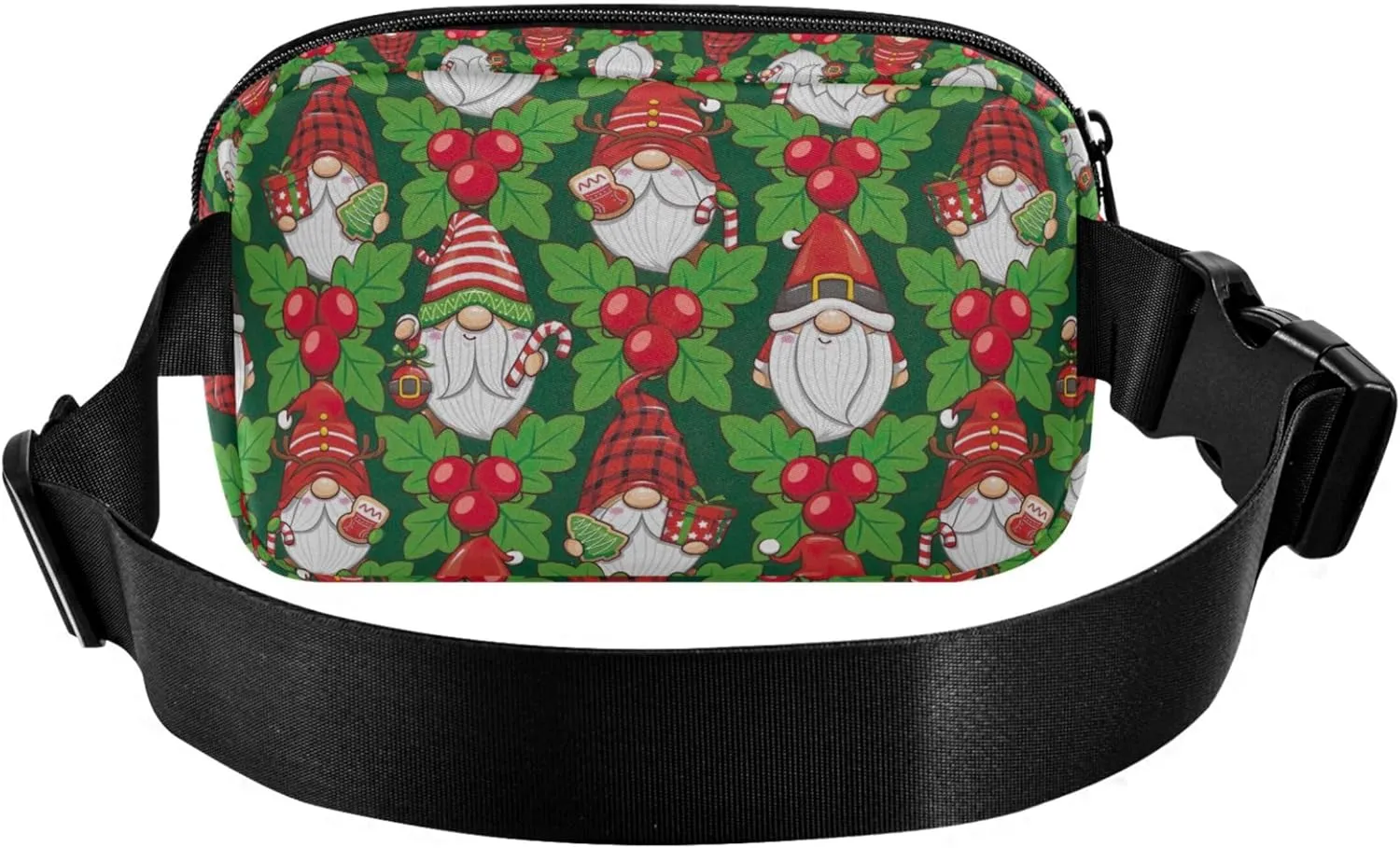 Personalized Christmas Santa Gnomes Fanny Pack for Women Waterproof Belt Bags Hip Pack Designer Crossbody Waist Purse