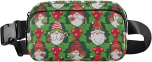 Personalized Christmas Santa Gnomes Fanny Pack for Women Waterproof Belt Bags Hip Pack Designer Crossbody Waist Purse