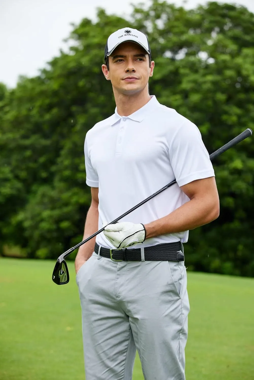 PINSPARK 1/3/4/5 Pack: Golf Polo Shirts for Men Multipacks Quick Dry Short Sleeve Collared Shirt Slim Fit Casual Polos Shirt