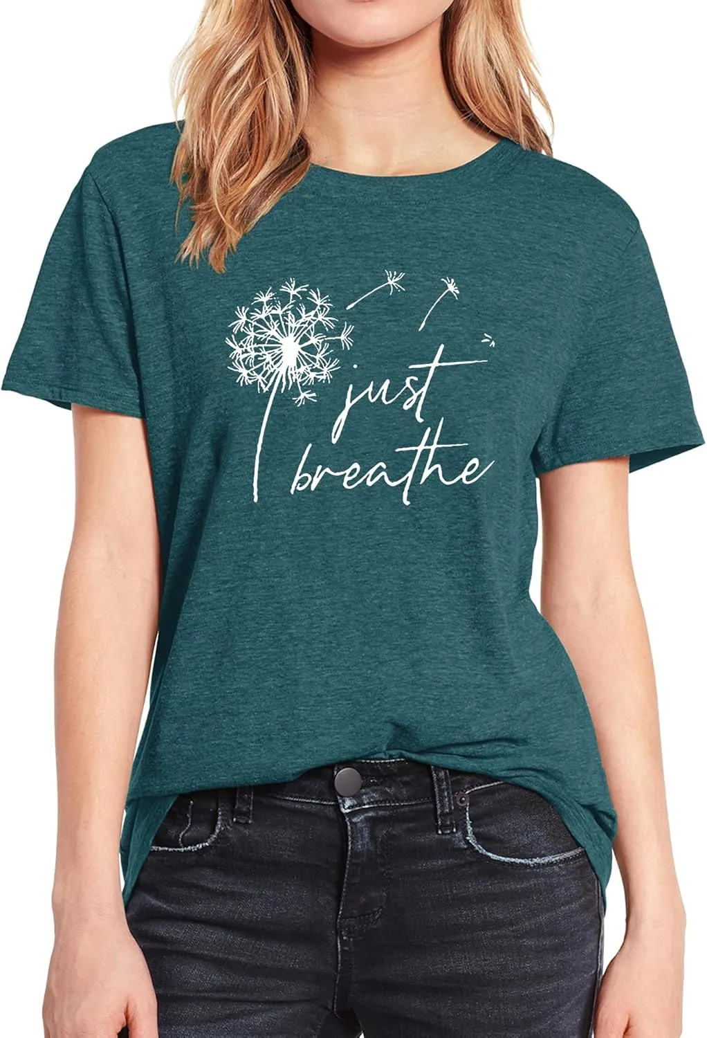 Plus Size Dandelion Graphic Tees for Women Sunflower T Shirt for Women O Neck Short Sleeve Top Tees