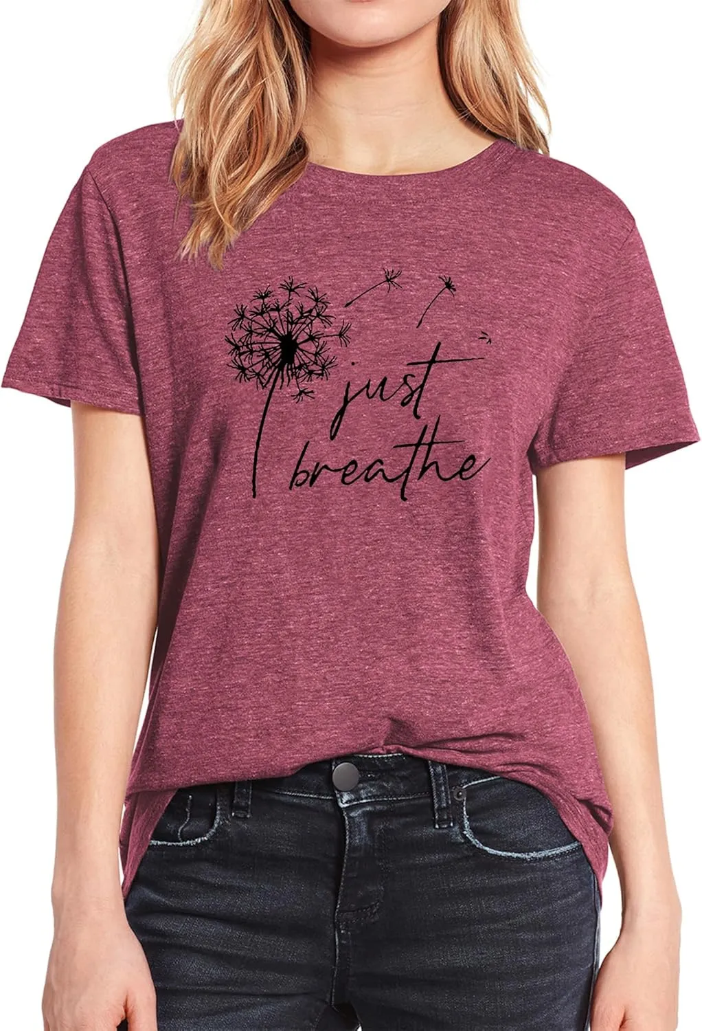 Plus Size Dandelion Graphic Tees for Women Sunflower T Shirt for Women O Neck Short Sleeve Top Tees