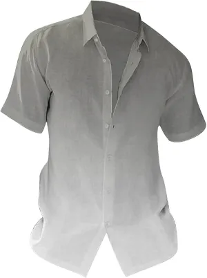 Plus Size Summer Beach Shirts for Men Casual Button Down Shirt Short Sleeve Fashion Vacation Hawaiian Dress Tops 2024