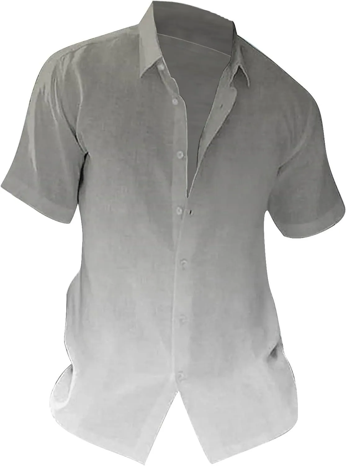 Plus Size Summer Beach Shirts for Men Casual Button Down Shirt Short Sleeve Fashion Vacation Hawaiian Dress Tops 2024