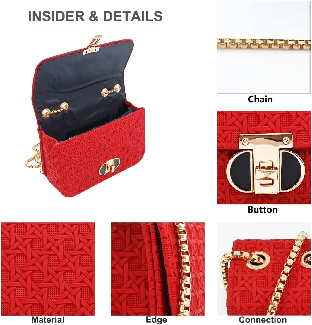 PORT&LOTUS Mini Shoulder Bag for Women PU Leather Small Bags for Women Little Tote Bag Women Purses