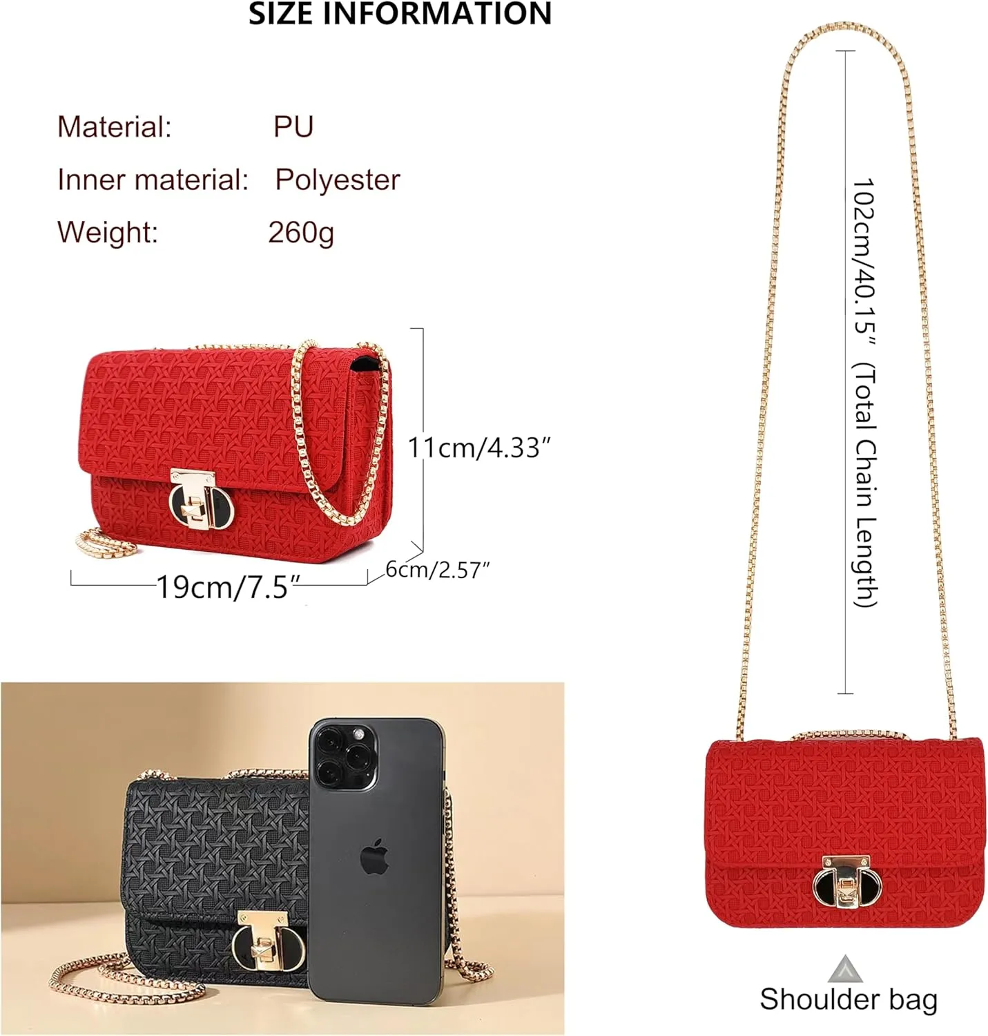 PORT&LOTUS Mini Shoulder Bag for Women PU Leather Small Bags for Women Little Tote Bag Women Purses
