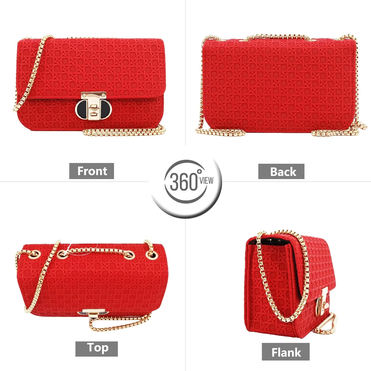 PORT&LOTUS Mini Shoulder Bag for Women PU Leather Small Bags for Women Little Tote Bag Women Purses