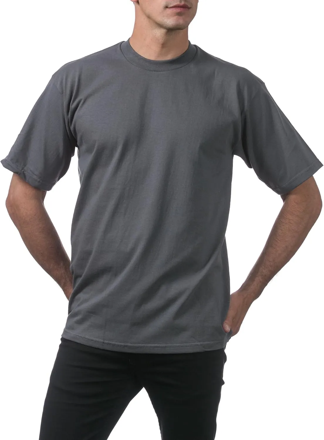Pro Club Men's Heavyweight Cotton Short Sleeve Crew Neck T-Shirt