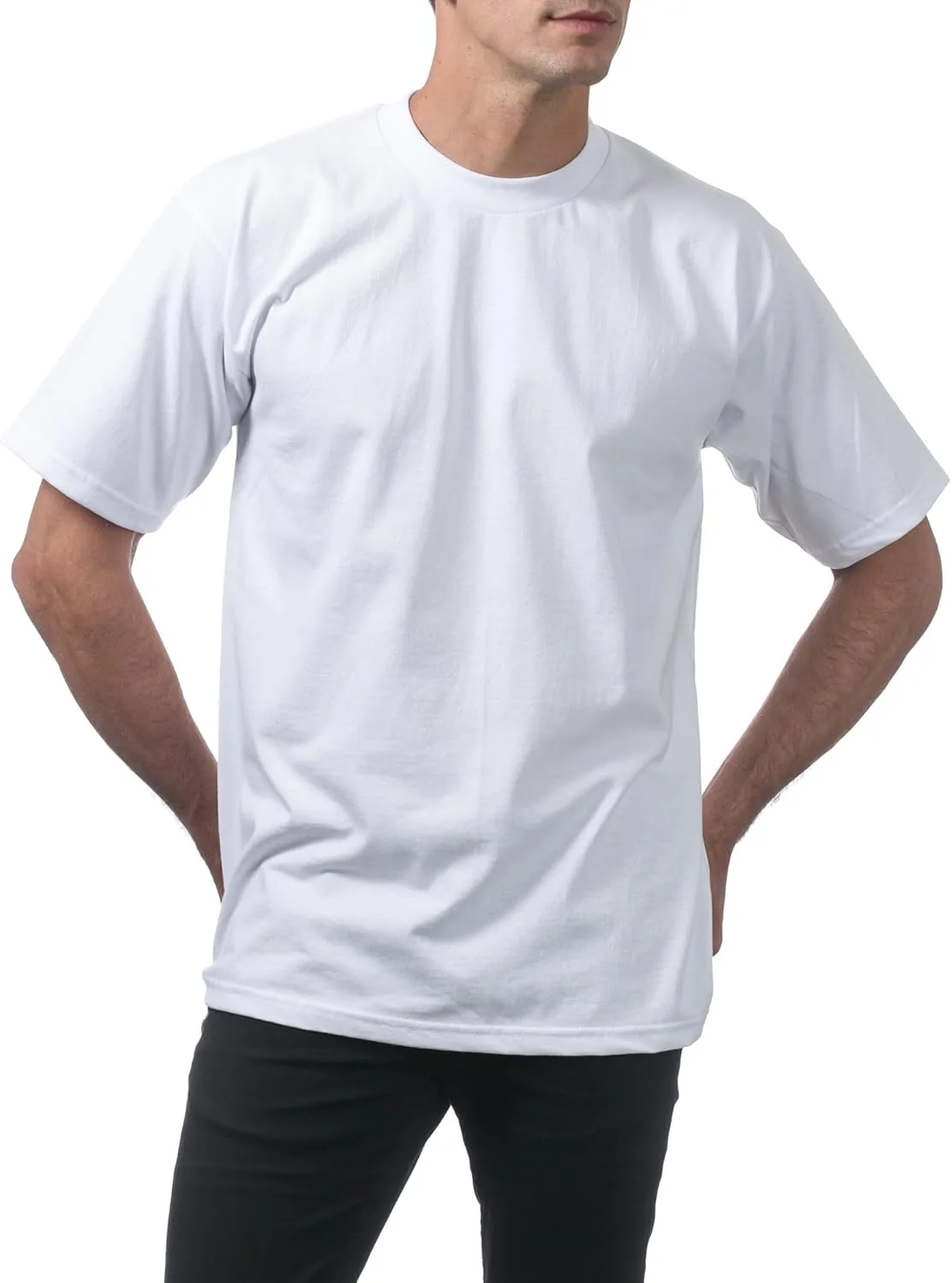 Pro Club Men's Heavyweight Cotton Short Sleeve Crew Neck T-Shirt