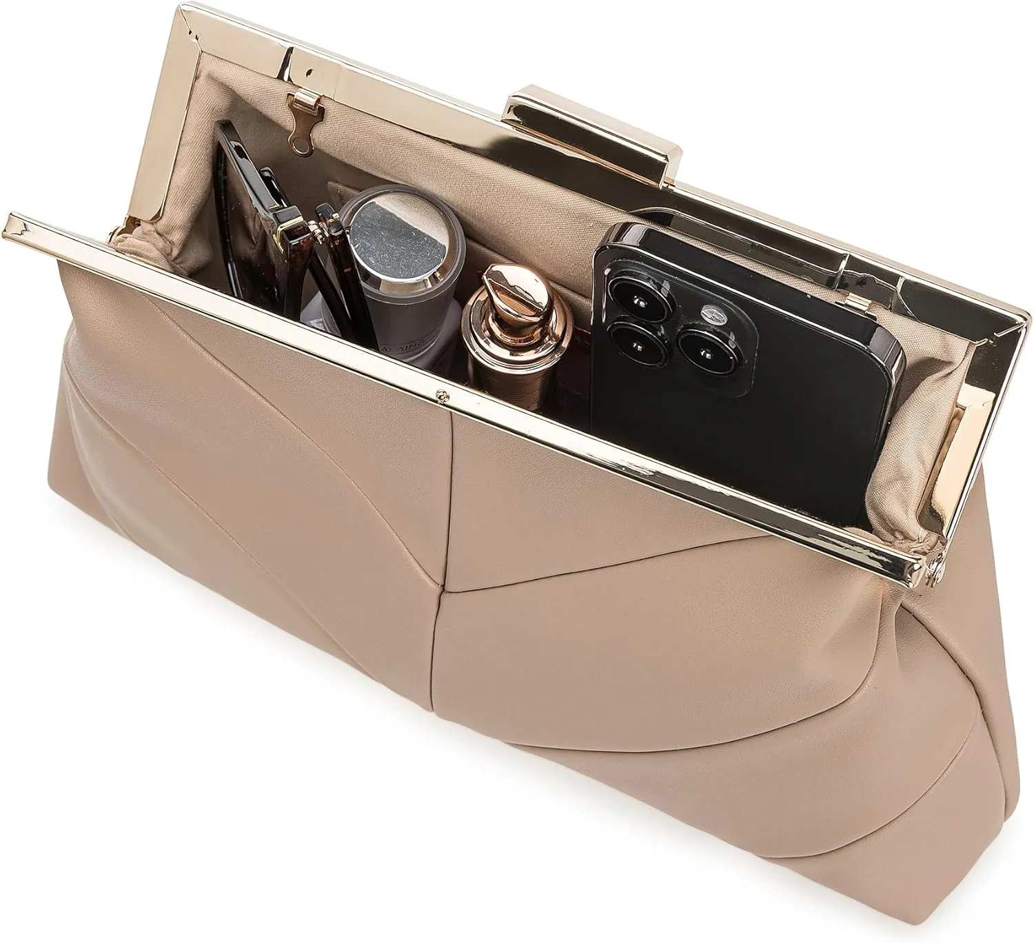 PU Clutch Purse for Women Dressy Evening Bag Formal Handbag for Wedding, Prom, Cocktail Party
