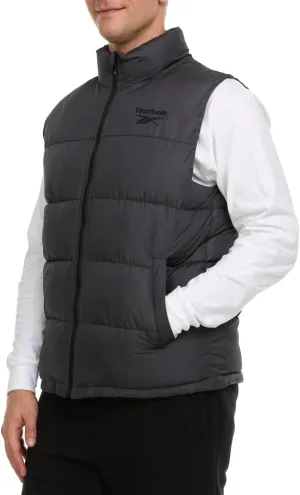 Reebok Mens Puffer Vest for Winter, Lightweight Down Alternative, Men's Outerwear Vests, Winter Vest for Men, Puffy Vest