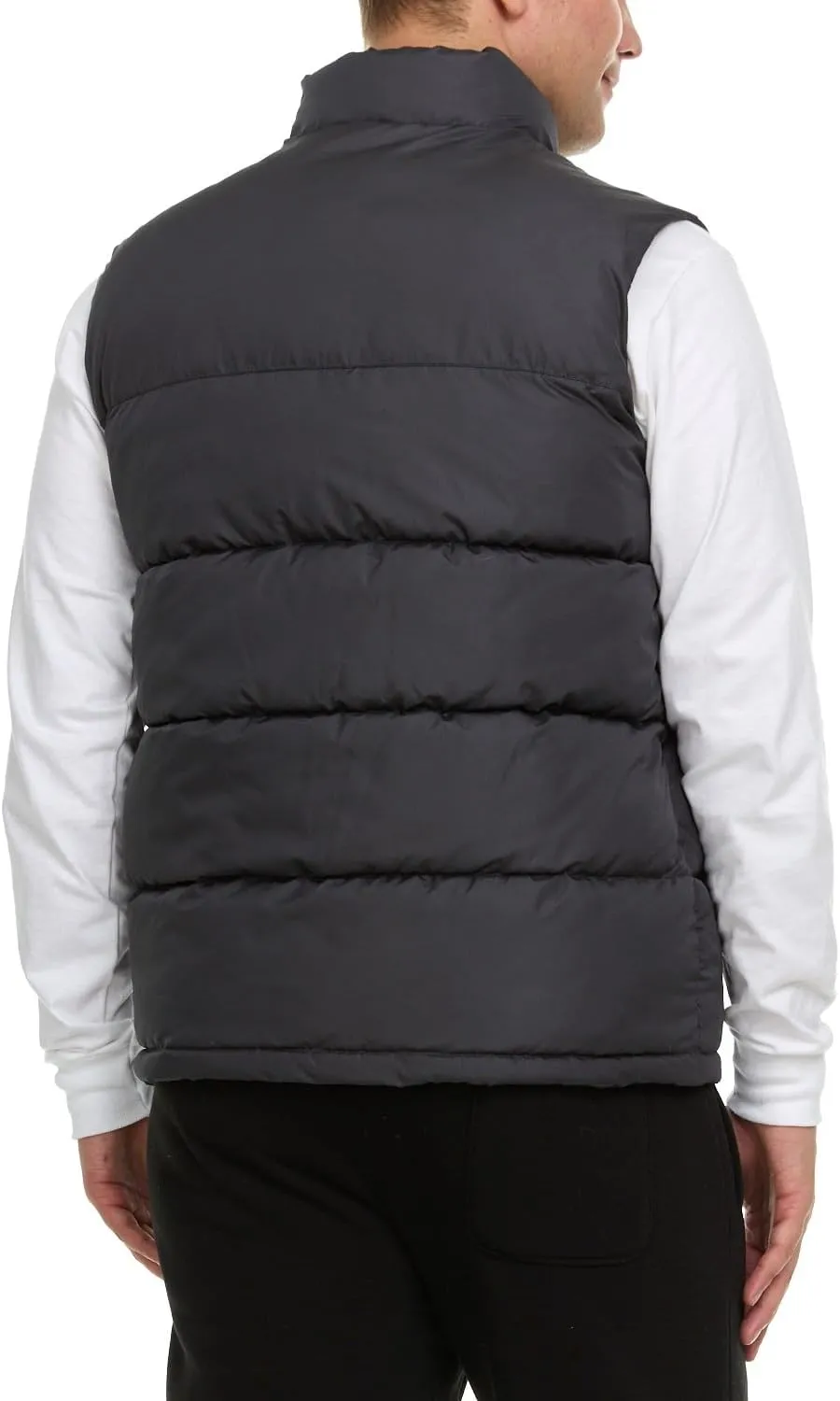 Reebok Mens Puffer Vest for Winter, Lightweight Down Alternative, Men's Outerwear Vests, Winter Vest for Men, Puffy Vest