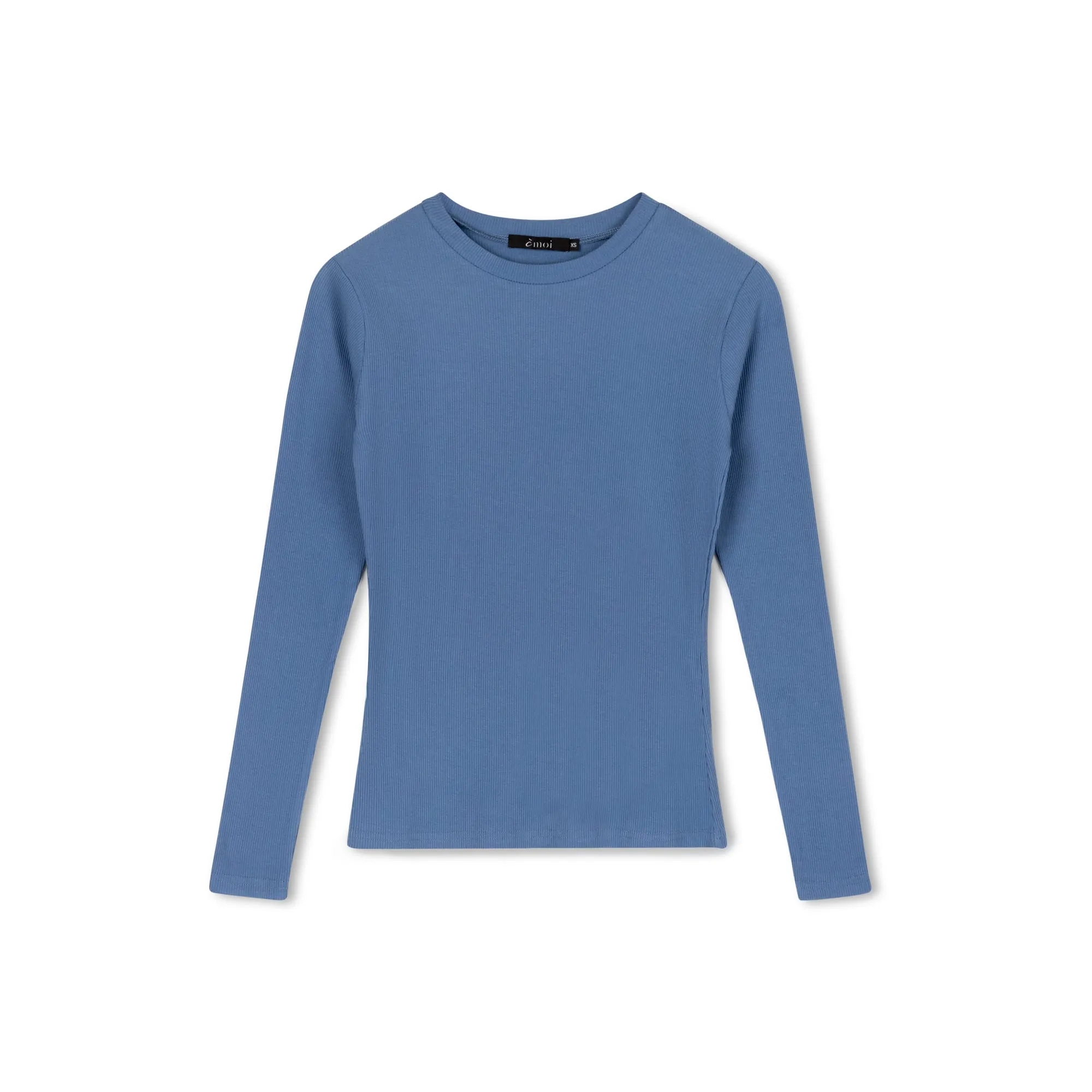 Ribbed Crewneck Tee | Periwinkle