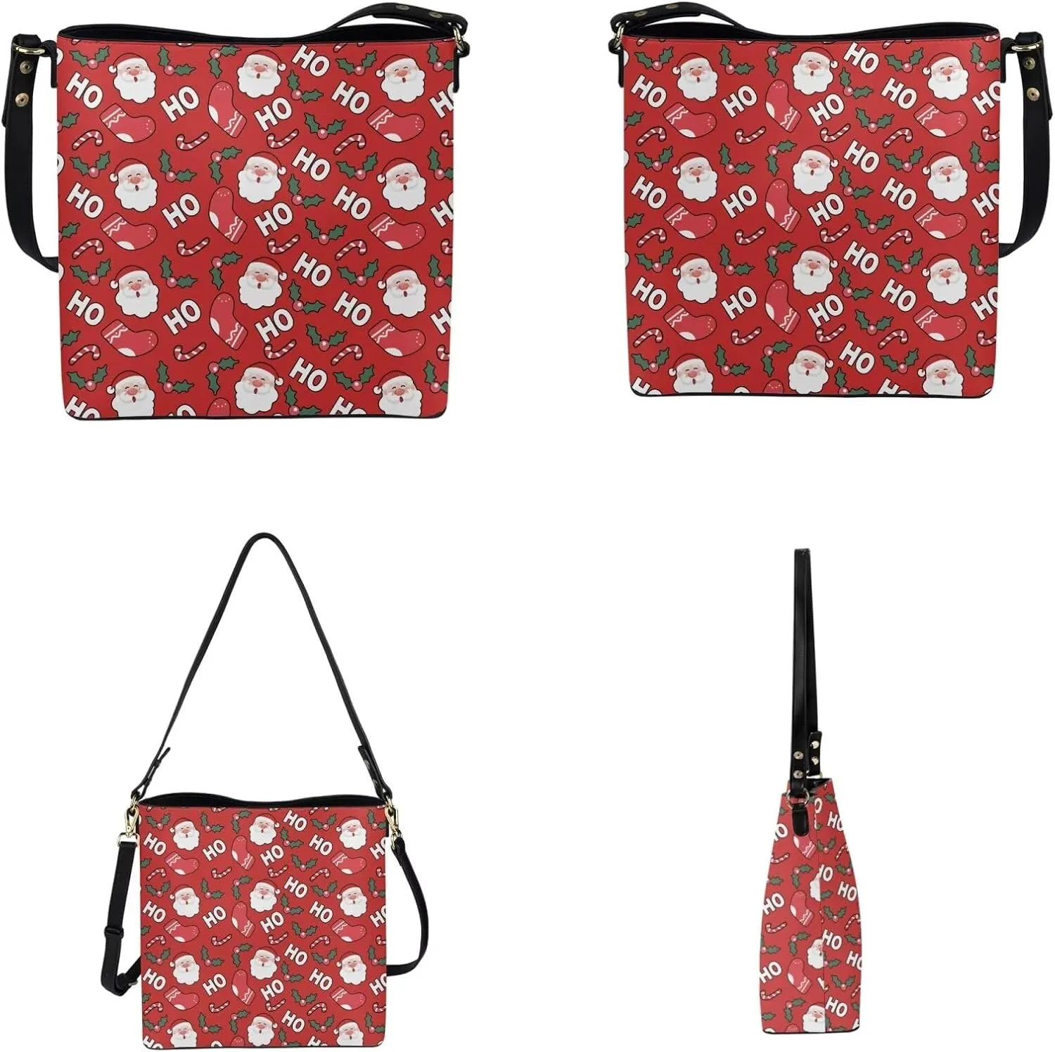 Rnyleeg Leather Crossbody Bags for Women Hobo Tote Bag Waterproof Shoulder Bag with Matching Purse Long Wallet Set 2-piece