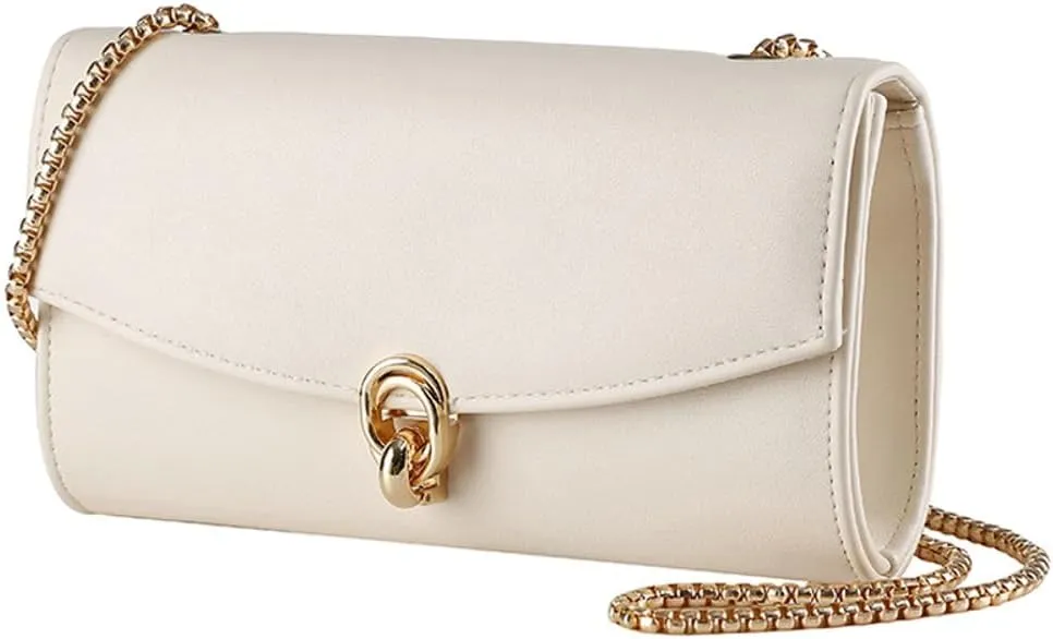 Rungion Womens Elegant Vegan Leather Clutch Purses Evening Envelope Handbag Small Crossbody Shoulder Bag for Wedding Party