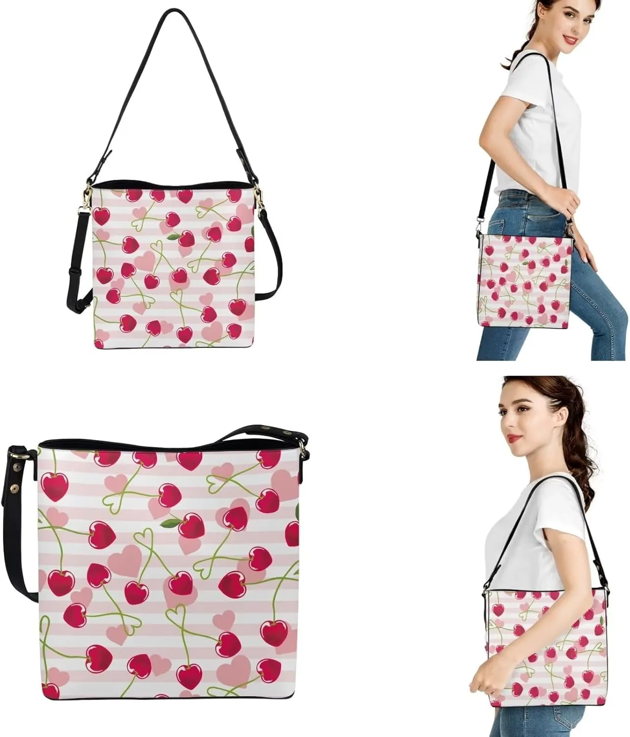 Saddle Purses for Women Hand Strap Wallet Large Saddle Bags Set of 3