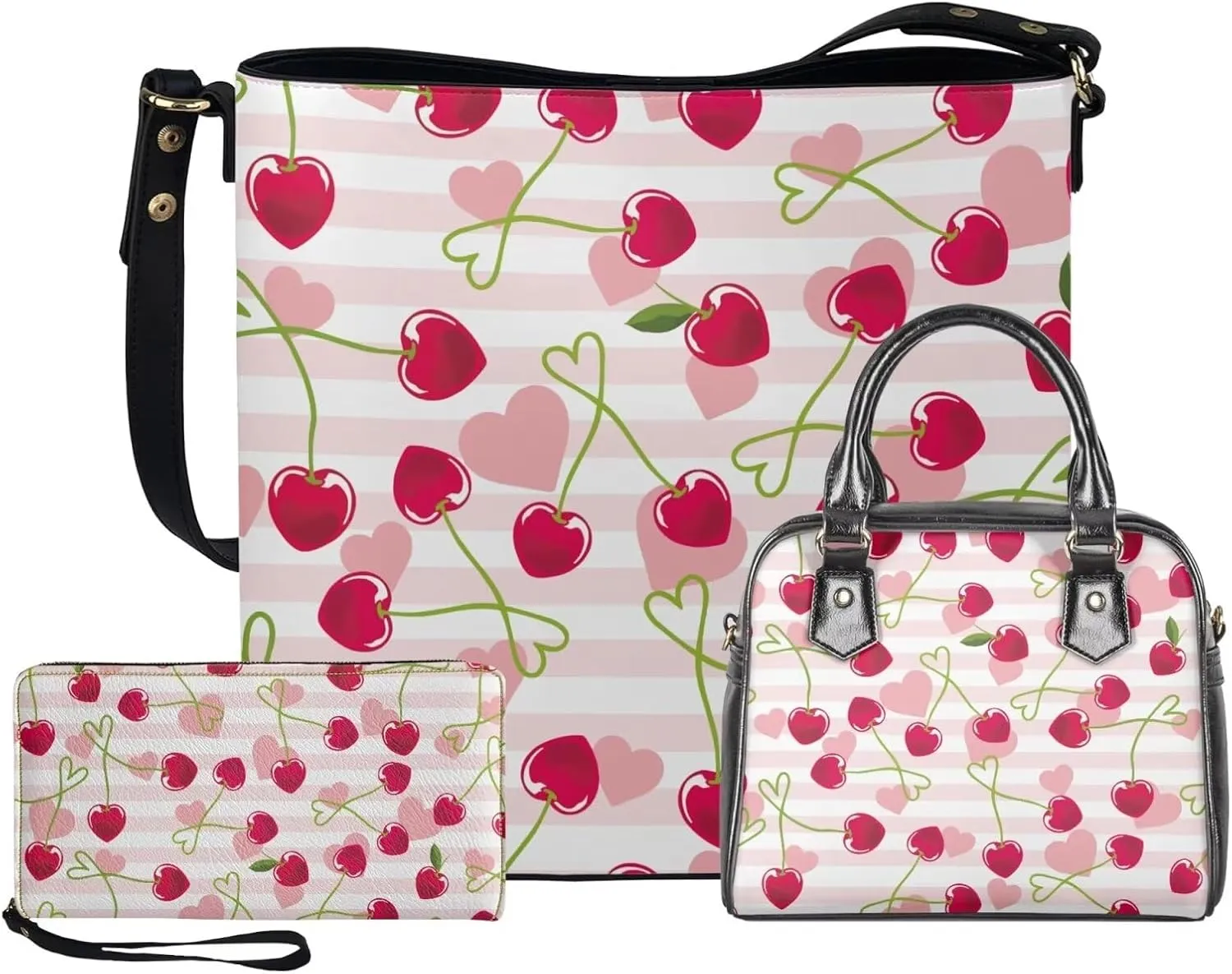 Saddle Purses for Women Hand Strap Wallet Large Saddle Bags Set of 3
