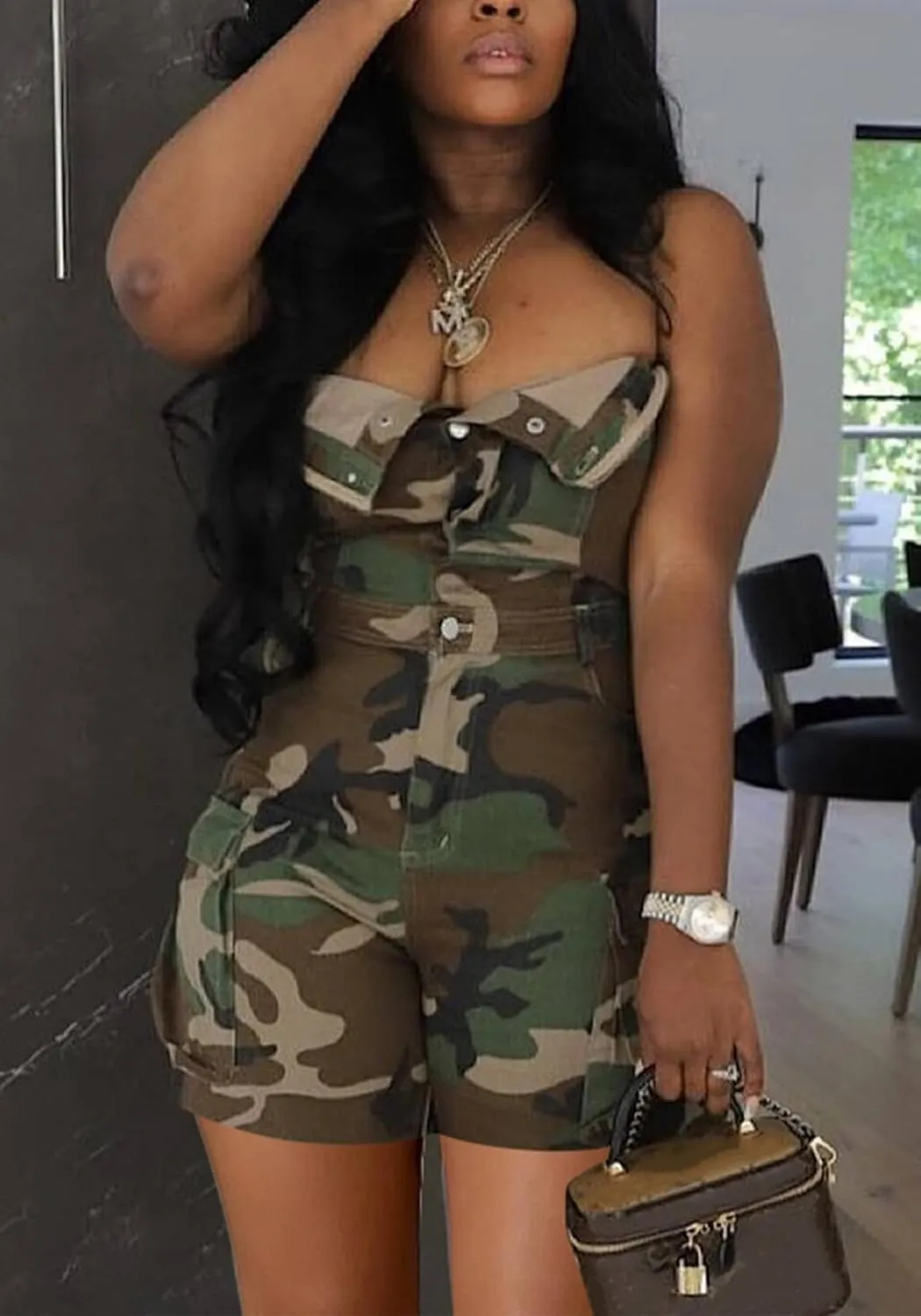 Sexy Tube Denim Romper for Women Off Shoulder Bodycon Cargo Short Jean Jumpsuit Summer One Piece Outfit
