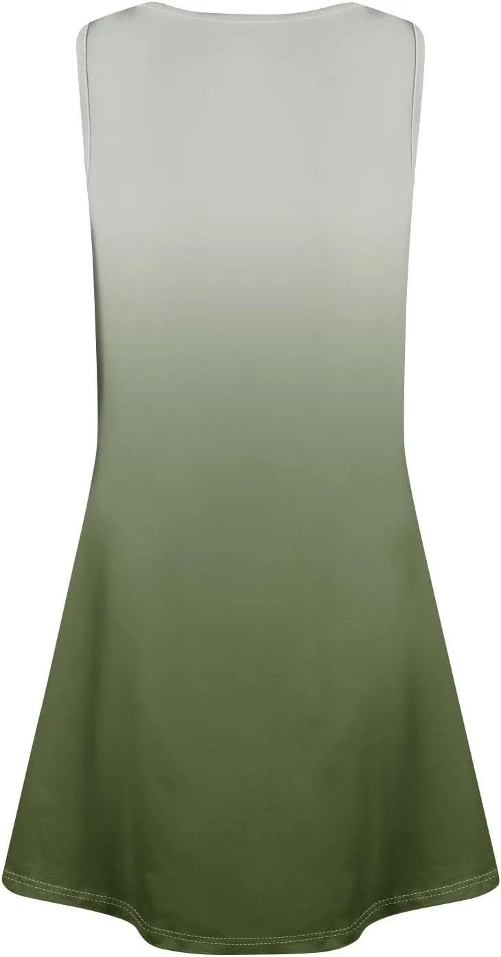 Short Dresses for Women Spring Mini Sun Dress Boho Dress Sleeveless Tank Dress Cover Up Elegant Floral Print Summer