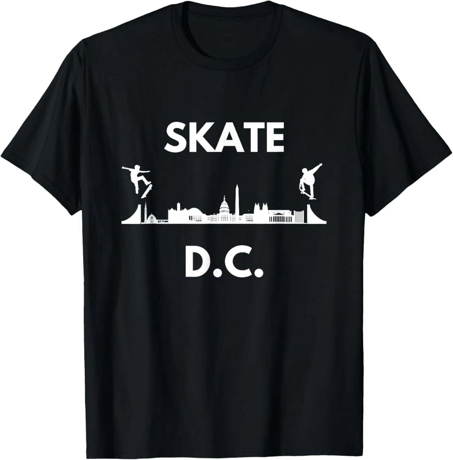 Skate Washington D.C. Skateboarding Fans D.C. Skyline T-Shirt