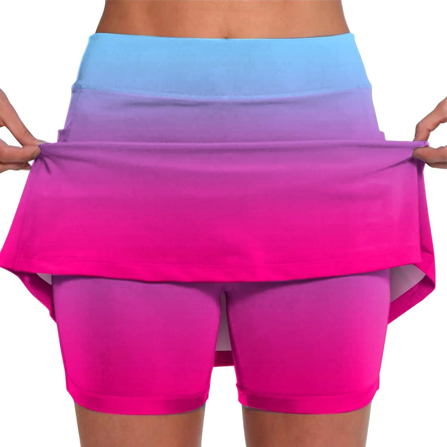 Skirts for Women Tummy Control High Waist Sports Skorts Summer Lightweight Casual Athletic Mini Shorts with Pockets