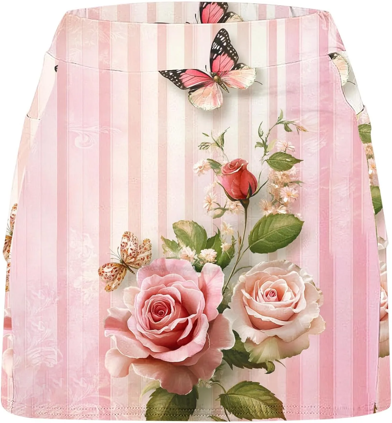 Skorts for Women Fashion High Waist Floral Print Skirts Inner Shorts Summer Sports Running Skirt 2025 Gym Yoga Outfit