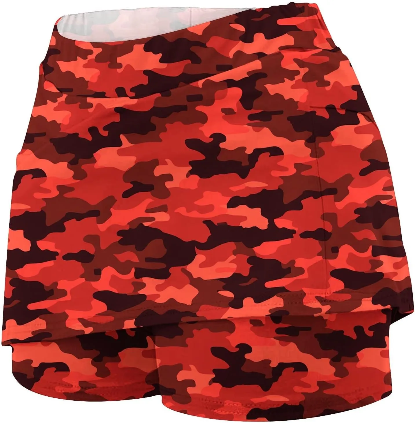 Skorts for Women High Waisted Inner Shorts, Fashion Floral Print Tennis Golf Shorts Mid Waist Comfy Casual Shorts