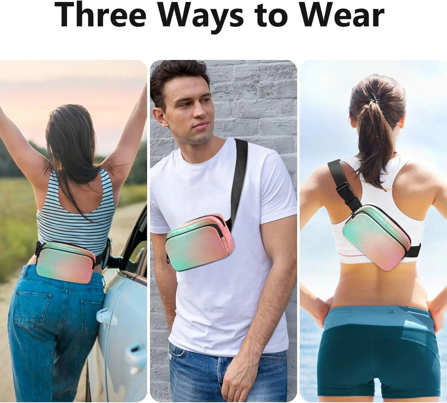 Space Stars Nebula Galaxies Fanny Packs for Women Waterproof Hip Pouch Belt Bag Cute Cross Body Waist Purse