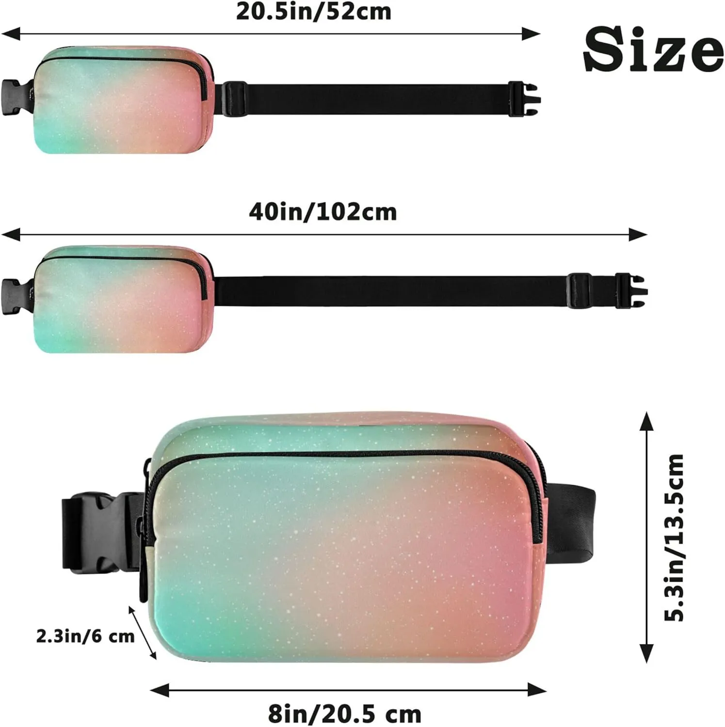 Space Stars Nebula Galaxies Fanny Packs for Women Waterproof Hip Pouch Belt Bag Cute Cross Body Waist Purse
