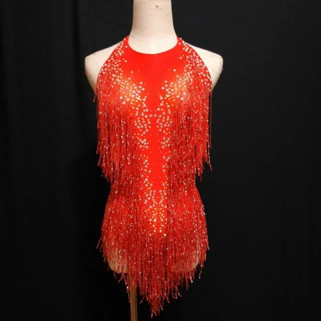 Sparkly Tassel Bodysuit