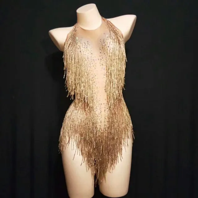 Sparkly Tassel Bodysuit