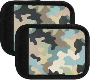 SPRIPORT Camouflage Colorful 2 Pack Luggage Handle Wraps for Suitcase Identifier Luggage Makers Covers with ID Tag Handle Protective Cover for Flying Airplane Travel Shopping Bag Handbag Wallet