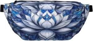 Stained Glass Lotus Mandala Fanny Pack For Women Man, Waist Belt Bag Crossbody For Sports Travel Hiking Running Jogging