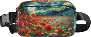 Starry Poppy Dreamscape Womens Fanny Pack Waterproof Hip Pouch Belt Bag Cute Travel Waist Pouch