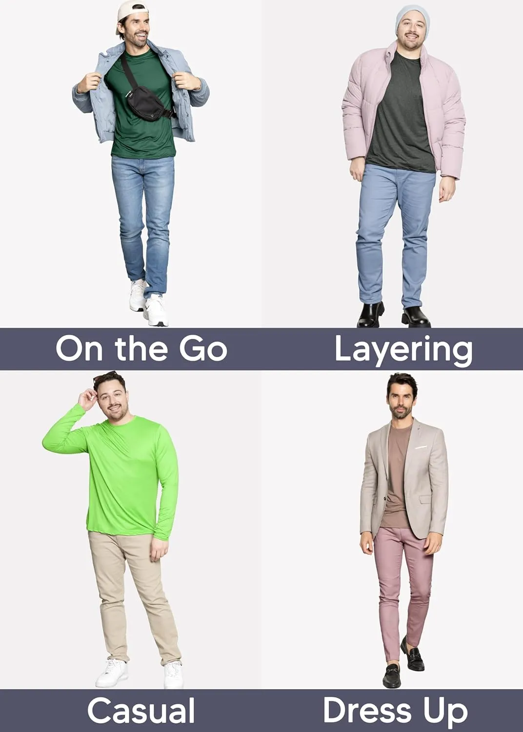 STRETCH IS COMFORT Boy's and Men's Oh So Soft Long Sleeve Top | Youth S-Adult 3X